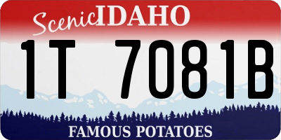 ID license plate 1T7081B