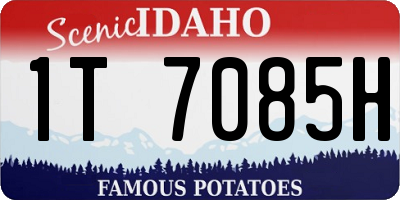 ID license plate 1T7085H