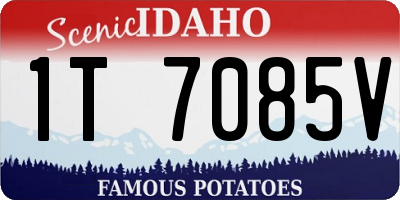 ID license plate 1T7085V