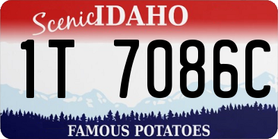 ID license plate 1T7086C