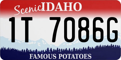 ID license plate 1T7086G