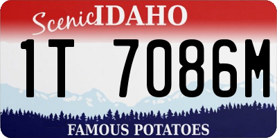 ID license plate 1T7086M
