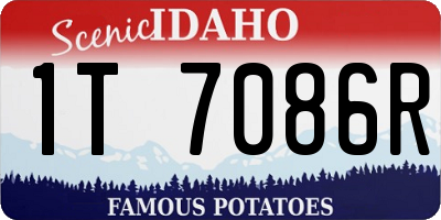 ID license plate 1T7086R