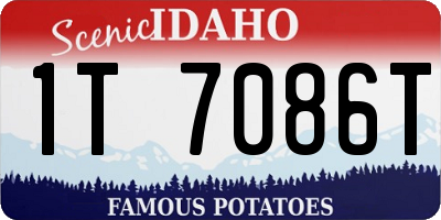 ID license plate 1T7086T