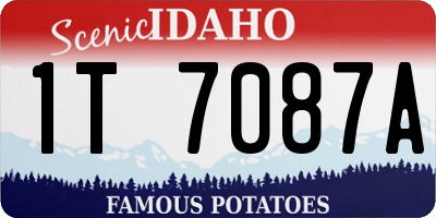 ID license plate 1T7087A