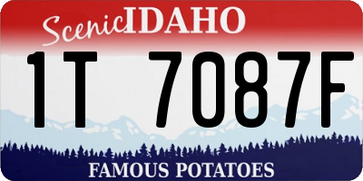 ID license plate 1T7087F