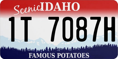 ID license plate 1T7087H