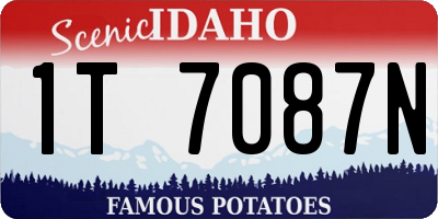 ID license plate 1T7087N