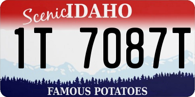 ID license plate 1T7087T