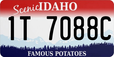 ID license plate 1T7088C