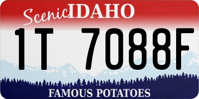 ID license plate 1T7088F