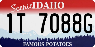 ID license plate 1T7088G