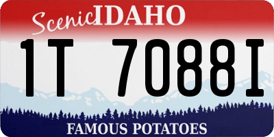 ID license plate 1T7088I