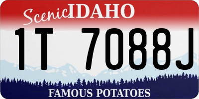 ID license plate 1T7088J