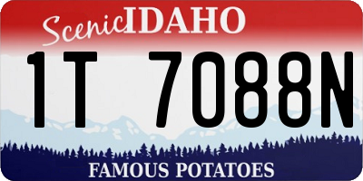 ID license plate 1T7088N