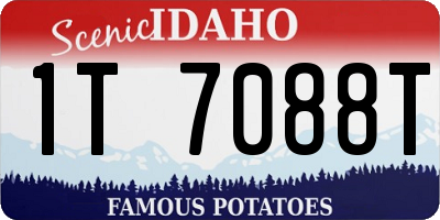 ID license plate 1T7088T