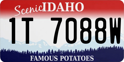 ID license plate 1T7088W