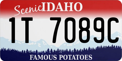 ID license plate 1T7089C