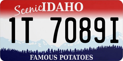 ID license plate 1T7089I