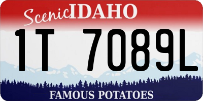 ID license plate 1T7089L