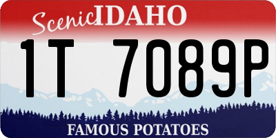 ID license plate 1T7089P
