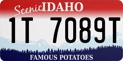 ID license plate 1T7089T