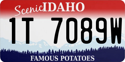 ID license plate 1T7089W