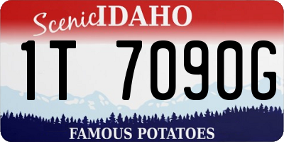 ID license plate 1T7090G