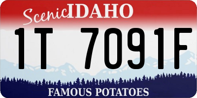 ID license plate 1T7091F