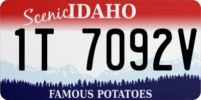 ID license plate 1T7092V