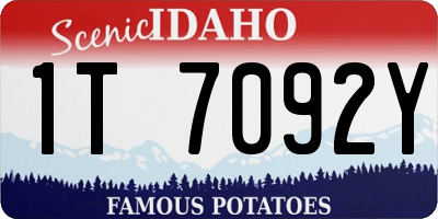 ID license plate 1T7092Y