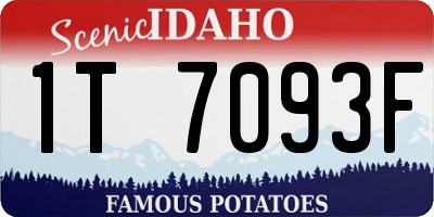 ID license plate 1T7093F