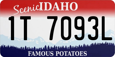 ID license plate 1T7093L