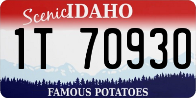 ID license plate 1T7093O