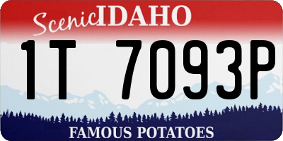 ID license plate 1T7093P