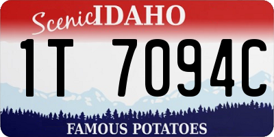ID license plate 1T7094C