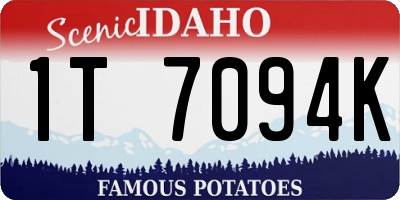 ID license plate 1T7094K