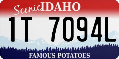 ID license plate 1T7094L