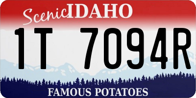 ID license plate 1T7094R