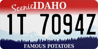 ID license plate 1T7094Z