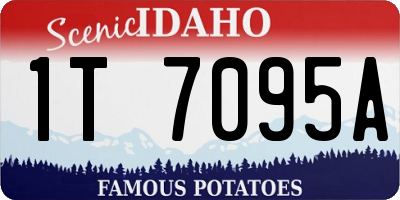 ID license plate 1T7095A