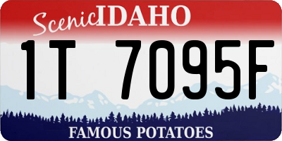 ID license plate 1T7095F