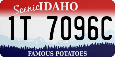 ID license plate 1T7096C