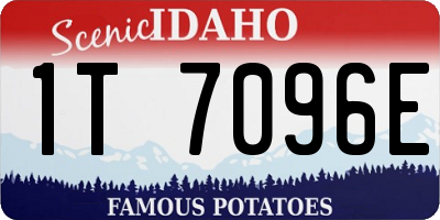 ID license plate 1T7096E