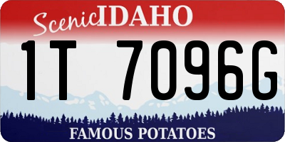 ID license plate 1T7096G