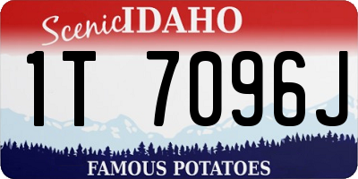 ID license plate 1T7096J