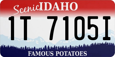 ID license plate 1T7105I