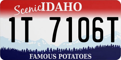 ID license plate 1T7106T