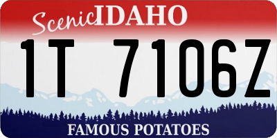 ID license plate 1T7106Z