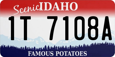 ID license plate 1T7108A